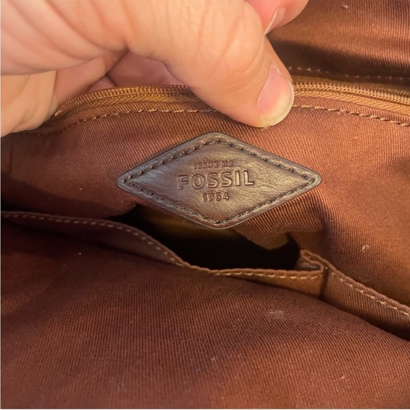 FOSSIL Turquoise Stripe Sydney Ryder Tote laptop Shoulder Bag - Picture 7 of 10